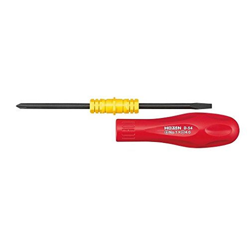 Hozan D-54 Replacement Screwdriver, Universal Replacement Screwdriver, Phillips and Negative Replacement +No, 1-4.0 x 0.55 mm