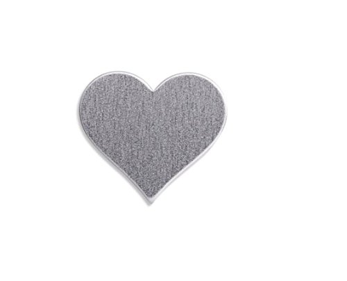 RMP Stamping Blanks, 3/4 Inch Heart, Aluminum 0.063 Inch (14 Ga.) - 50 Pack