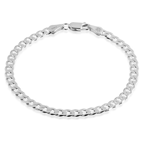 Bracelet chaîne cubaine argent 925 bijoux homme femme largeur 5 mm ajustable