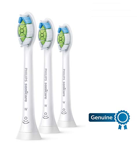 W DiamondClean - Genuine Replacement Electric Toothbrush Heads, White, 3 Pack, HX6063/65