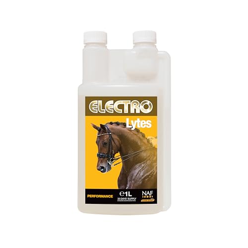NAF Liquid Electro Lytes 1L Fast-Absorbing Electrolyte Supplement for Horses Replaces Salts Lost Through Sweat Supports Hydration Recovery & Performance