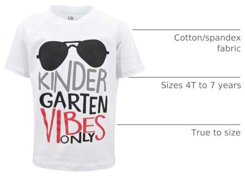 Image of Unique Baby Boys Kindergarten Vibes Only Back to School T Shirt