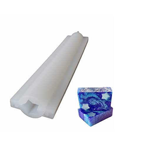 X-Haibei Rock Stars Tube Column Silicone Soap Mold Embed Soap Making Supplies Dia. 0.8inch