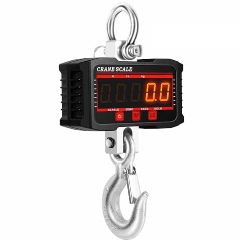 500/1000/1500/2000kg �d�q�݂艺���X�P�[�� �|�[�^�u�� �n���h�w���h�t�b�N�X�P�[�� LED �����x�H�Ɨp�d�q�t�b�N�X�P�[��(2000kg Black)