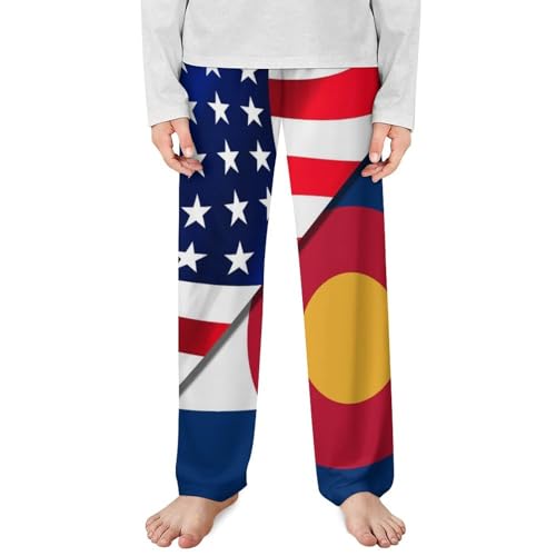 USA And Colorado State FlagChildren's Casual Pajamas140CM