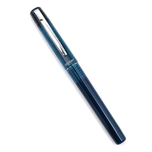Image of PLATINUM Prefounte Fountain Ink Pen with SS Medium Nib, Translucent Night Sea Blue Barrel, Cap, Blue-Black Ink Cartridge Included, Slip & Seal Cap Design, Ideal for Adults Daily Use Beginners