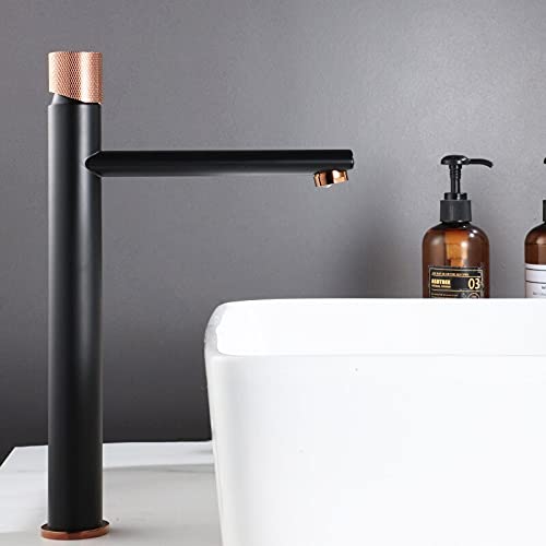 Robinet de lavabo noir mitigeur salle de bain en laiton pour vasque
