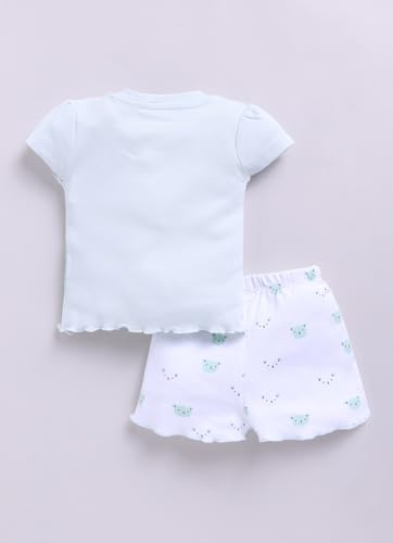 Image of Smart Baby 100% Cotton Interlock Fabric T-Shirt and Shorts Set for Baby Girls - Soft, Lightweight, Comfortable (Pack of 1)