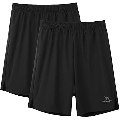 CAMEL CROWN Herren-Lauf-Shorts, 2er-Pack, schnelltrocknend Cover