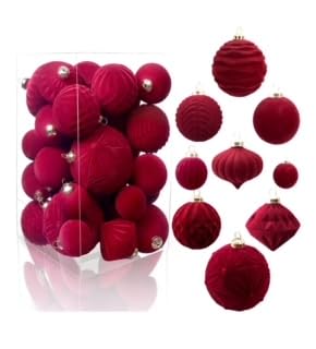 Leilanis Red Velvet Christmas Ball Tree Decoration...