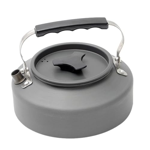 Camping Kettle 1.1L - Lightweight Aluminum Tea Pot, Portable Coffee Pot Hiking | Compact Boiling Kettle Camping, Picnic Outdoor Use and Convenient Travel for Camping Outdoor Activities