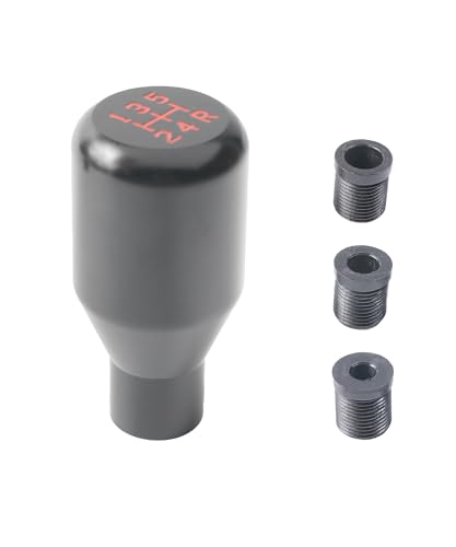Xibao Auto Schaltknauf 5-Gang Schaltknäufe Metall Chrom Auto Schalthebel für Manuelle und Automatische Getriebe Auto Styling Zubehör Geeignet für die meisten Autos mit 5-Gang-Schaltung (Schwarz)