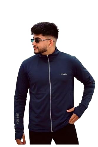 Image of MIA FASHION Men's Sunscreen Jacket with UPF 50+ UV Protection - Lightweight Breathable Quick Dry Summer Jacket for Sun & Pollution Protection, Ideal for Biking, Gym, Hiking & Outdoor Sports