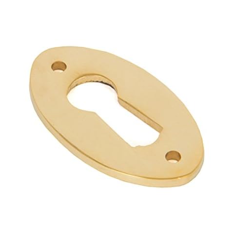 From the Anvil 83812 Oval Escutcheon, Unlacquered Polish Brass Cover