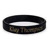Material: Silicona Xlin Thompson Pulsera de Baloncesto Nº 11 edición de la Firma NBA Ventiladores de Silicona de la joyería Anillo de la Mano (Color : Black)