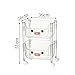 AFXGUSD Tiered Rolling Cart for Storage and Organization in Kitchen, Office, and Bathroom, u Shape 2 Layer