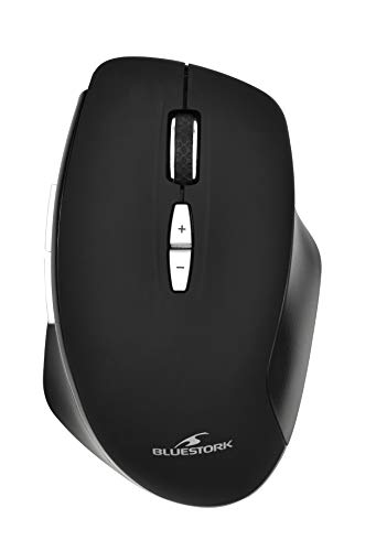 Bluestork Draadloze muis, 100% stil, oplaadbaar, 6 toetsen, compatibel met Windows en Mac