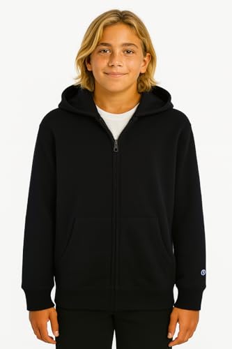 Champion Boys Zip Front Fleece Hoodie Sweatshirt for Kids3