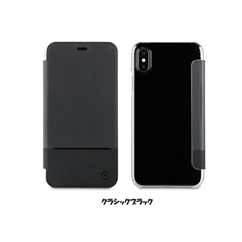 <国内正規品>【iPhone X/XS 5.8インチ】 FOLIO CASE iPhoneが見える透明なケースに超薄型フリップが付いたシンプルで個性的なデザイン (MV15031i58-M(クラシックブラック))