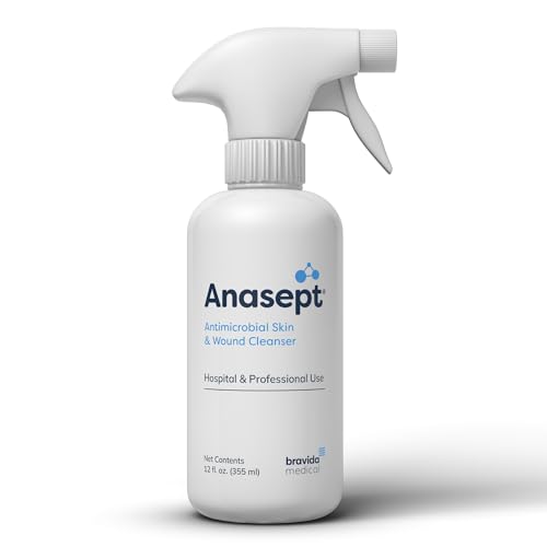 Anasept-Skin and Wound Cleanser, 12 oz. Bottle with Finger Sprayer, Wound Spray, Sterile Rinse, Healing Spray for Hospital and Professional Use