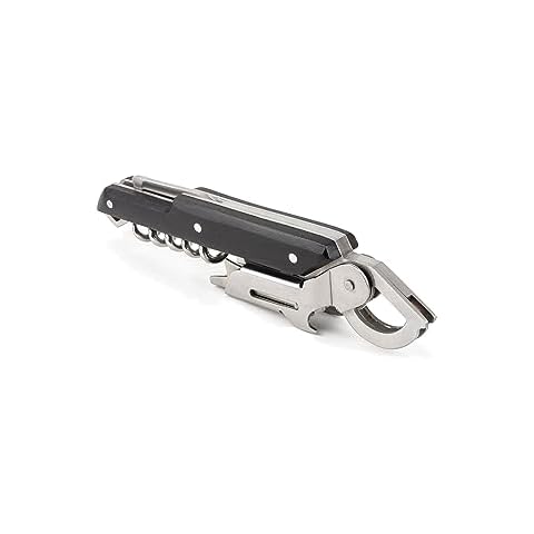 Peugeot - Clavelin Sommelier’s Corkscrew - Patented Single Pull Manual Bottle Opener with Foil-Cutter and Bottle Cap Remover, Black, 5.5 Inches Cover