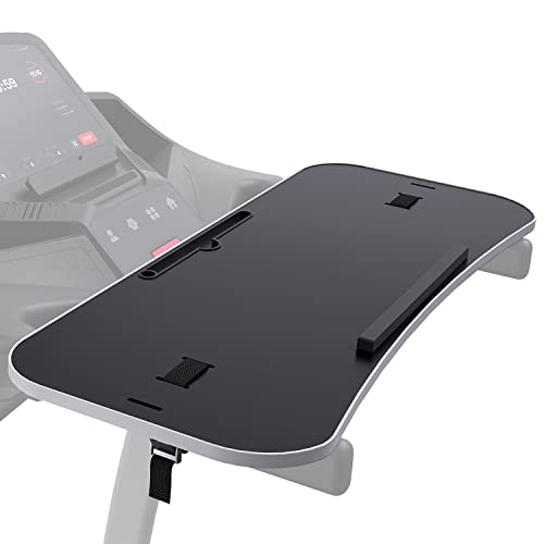 Treadmill Desk Attachment, 36 inches Universal Laptop Desk Treadmill Ergonomic Platform, Treadmill Tray for Notebook/Laptop, Workstations for Treadmill Handlebars with Tablet Holder & Protective Guard