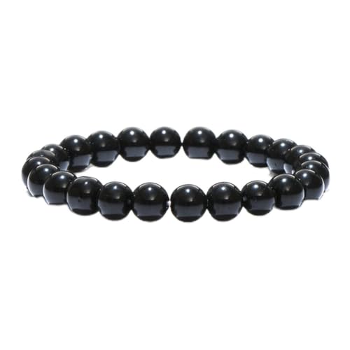 Bracelet obsidienne noire homme bijou de yoga perles naturelles 10mm brassard