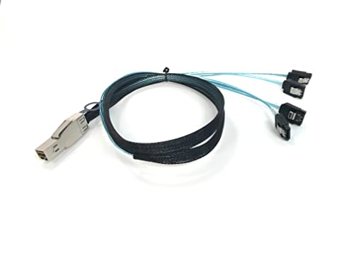 Cable Mini SAS HD SFF-8644 a 4 SATA 1 Metro