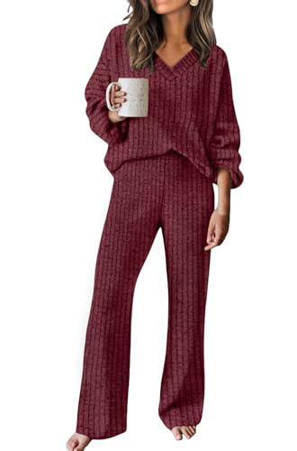 Image of RUMIA Fall Outfits for Women 2025 Vacation Matching Sweater Lounge Sets (S-2XL)
