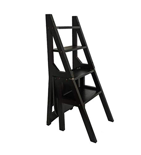 Escabeau multifonctionnel en bois compact pour optimiser le rangement - 2