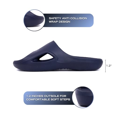 Image of Nautica Men's Athletic Slides Sport Shower Sandals for Indoor & Outdoor - Lightweight, Durable and Comfortable