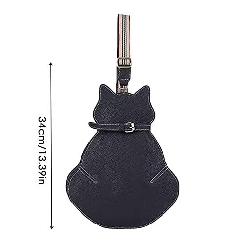 Cat Shape Crossbody Bag, Women Cat Shape PU Leather Shoulder Bags, Women Handbags Crossbody Purse with Detachable & Adjustable Strap3
