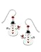 Snowman Christmas Earrings with Cardinal Holiday Made in the USA by Sienna Sky 1411