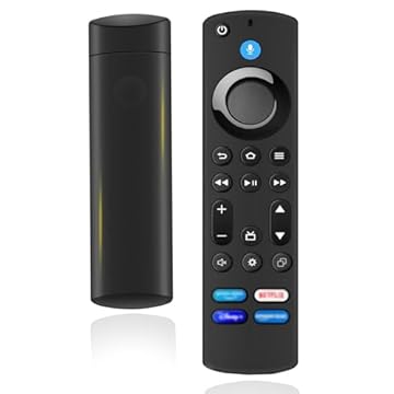 Glitfix Telecomando Vocale Sostitutivo(4 Gen) Compatibile con Amz Fir-e TV Stick 2nd Gen e 3rd Gen,Stick Lite,4K e 4K Max,Fir-es Cube 2nd e 3rd Gen,Con Funzione Bluetooth e 4 Tasti di Scelta Rapida
