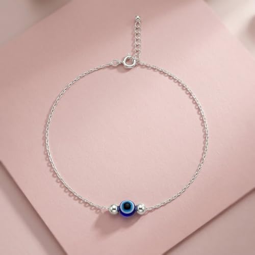 Image of Parnika Pure 925 Sterling Silver Anklet for Women | Adjustable Silver Anklet | Single Piece | Hallmarked Real Silver Jewellery