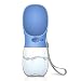 SUOXU Bouteille d'eau Portable pour Chien - Bouteille d'eau de Voyage pour Animal Domestique - Distributeur d'eau pour Animal Domestique - pour Promenade en Plein air, randonnée(350 ML - Bleu)