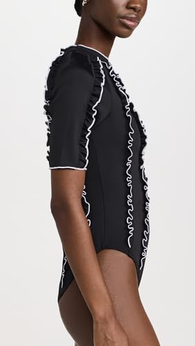 Sea Women's Camille Ruffle Purl Zip Up One Piece4