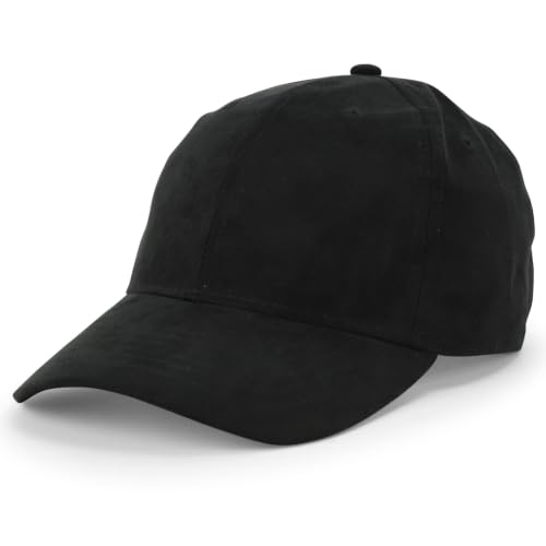 Image of Trendy Apparel Shop Plain Faux Suede Leather Adjustable Structured Baseball Cap