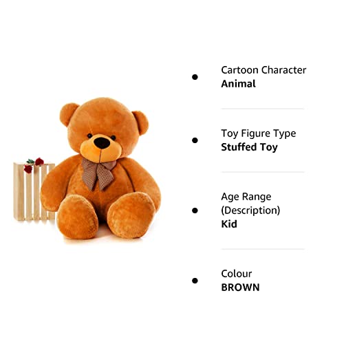 Image of Giant Plush Teddy Bear - Soft, Cuddly Plush Toy for Valentine's Day, Birthdays, Anniversaries for Kids, Girls, & Loved Ones 36 Inch Stuffed Animal Toy - Soft Brown Bear 90cm
