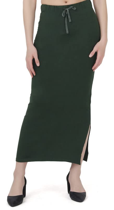 Image of Lycra Blend Cotton Saree Shapewear Petticoat for Women and Girls, Skirts Shapewear Dress for Saree