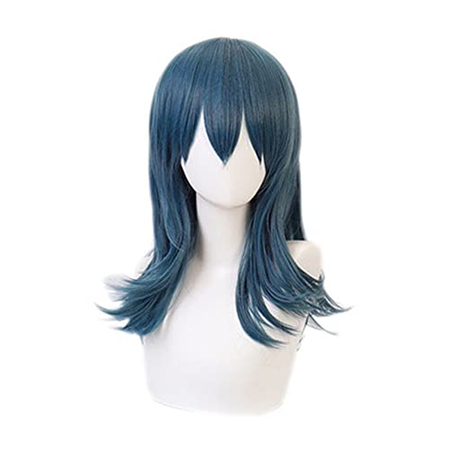 Fire Emblem Threehouses Cosplay peluca Byleth azul recto pelo largo Halloween anime traje juego de rol pelucas Kuqx7130