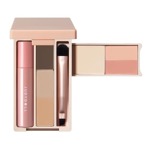 JUDYDOLL Portable Makeup Palette,All-in-One Face Makeup Kit- Lipstick+ Highlighter+ Contour+ Brow...