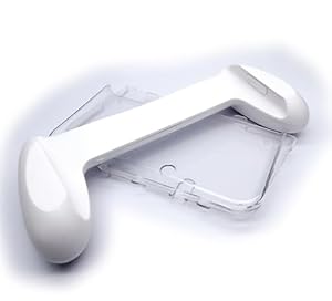 Meigpai Weiße Griffe & Kristall Schutzhülle für New3DSXL