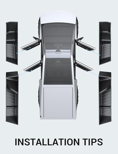 Image of Motrobe Tesla Cybertruck Door Side Storage Box Front Rear Door Tray Organizer Slot Pockets Handle Insert Protector TPE Cybertruck Accessories 2024 2025 4PCS