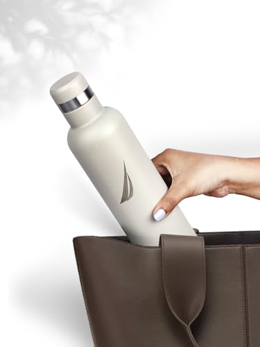 Image of NAUTICA Premium Leak-Proof Insulated Water Bottle - 1pc (Yacht)| 750ml | Stainless Steel Flask with 24 Hours Temperature Retention | Ideal for Travel, Gym, Office Use Oreo Big Solid-peachborn