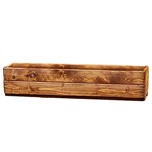 Hortico Wooden Garden Planter | Window Box | Decking Planter | Outdoor Plant Pot | Rectangular Planter | Fully Assembled H15 L76 W23 cm 24.5L Made in the UK