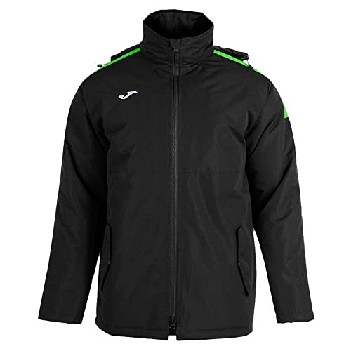 Joma L Anorak trivor, Unisex-Adult, Negro-Verde flúor