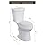 GarveeLife Two-Piece Toilet, 19" ADA Height Elongated Bowl Toilet for Bathrooms, Soft Close Seat Included, 1.28 GPF Siphonic Flush, White