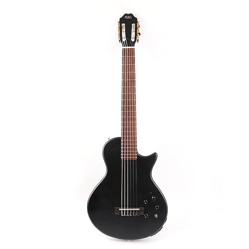 Image of Fojill Electric Classical Guitar Classic Nylon String Travel Portable Silent Practice Guitars Mahogany Body Neck Rosewood Fretboard With Gig Bag