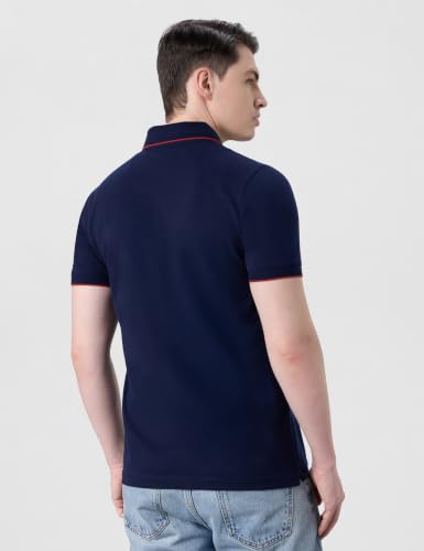 Image of Symbol Premium Men's Cotton Stretch Solid Polo T-Shirt (Regular Fit | Pique Knit)